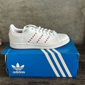 New Limited Edition Stan Smith W9/Y7 Hearts White Cloud White Rush Red